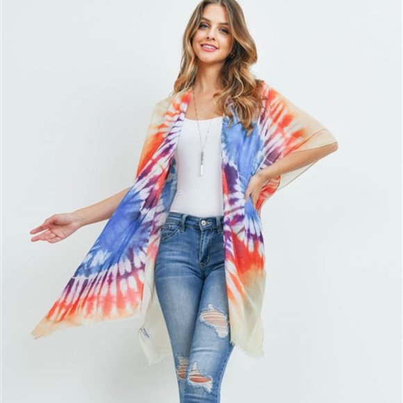 Tie Dye Kimono / Coverup - Picture 5 of 6